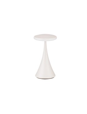 Nova Luce Elbo - wiederaufladbare Tischleuchte für den Außenbereich - Ø 9 x 17 cm - 2W dimmbare LED inkl. - IP54 - Sand Weiß
