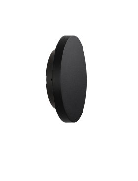 Nova Luce Nitro - Außenwandleuchte - Ø 15 x 3,5 cm - 12W LED inkl. - IP65 - Sand schwarz