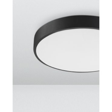 Nova Luce Hadon - Deckenleuchte - Ø 40 x 5 cm - 24W LED inkl. - sand schwarz und matt weiß