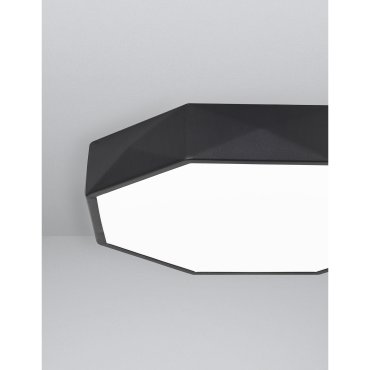 Nova Luce Eben - Deckenleuchte - Ø 40 x 6 cm - 24W LED inkl. - sandschwarz und mattweiß