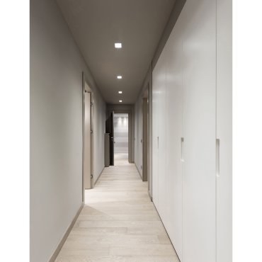 Nova Luce Brad - rahmenloser Einbaustrahler - 88 x 88 mm, 85 x 85 mm Einbaumaß - weiß