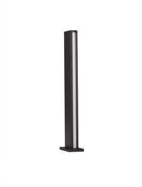 Nova Luce Sasso - Gartenpfosten - 15 x 70 x 9,5 cm - 12W LED inkl. - IP54 - dunkel anthrazit