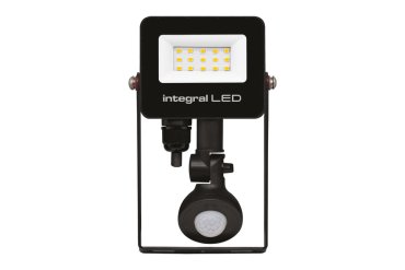 Integral LED Super Slim 2 – strahler mit bewegungsmelder – 10,3 x 3,9 x 16,7 cm – 10W LED inkl. – IP67 – schwarz