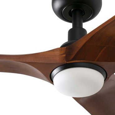 Faro Heywood S - Deckenventilator mit Licht - Ø 90 cm - matt schwarz und dunkle walnuss