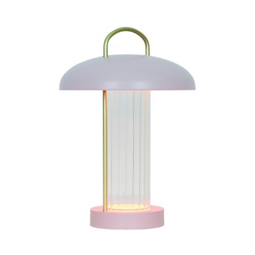 Nordlux Mirano - tragbare Tischleuchte mit wiederaufladbarer Batterie - Ø 20 x 29 cm - 3 Stufen Moodmaker Funktion - 3W LED inkl. - altrosa
