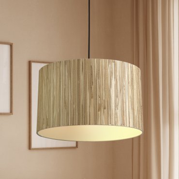 Searchlight Meadow - Hängeleuchte - Ø 35 x 120 cm - braun und schwarz