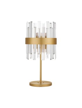 Nova Luce Crown - Tischleuchte - Ø 25 x 50 cm - Gold satiniert