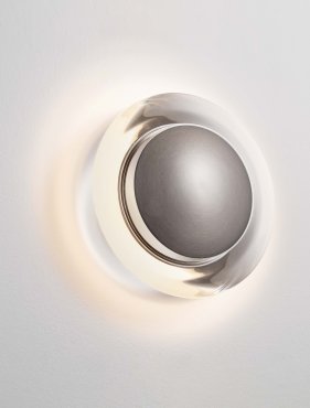 Nova Luce Airida - wandleuchte - Ø 17 x 6 cm - 8W LED inkl. - Schwarz Nickel
