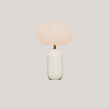 New Garden Rachel 45 - aufladbare Tischleuchte mit Solarantrieb und Akku, inklusive Fernbedienung - Ø 27,9 x 44,3 cm - RGB + Weiß 5W LED inkl. - IP65 - beige