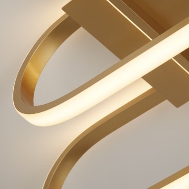 Searchlight Clip - Deckenleuchte - 65 x 18 cm - 37W LED inkl - gold und opal