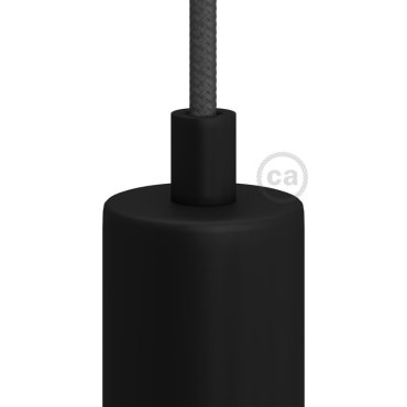 Creative Cables - Schnurspanner - Ø 1,3 x 1,7 cm - Metalldesign Zugentlastung - schwarz