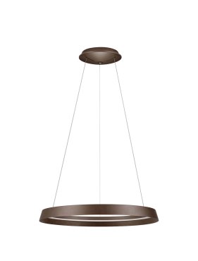 Nova Luce Ormi - Hängelampe - Ø 60 x 150 cm - 52W dimmbar LED inkl. - gebürstetes Kaffeebraun