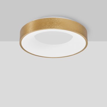 Nova Luce Rando Thin - Deckenleuchte - Ø 38 x 9 cm - 30W dimmbare LED inkl - gebürstetes Gold