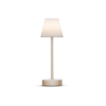 New Garden Lola Slim 30 - wiederaufladbare Tischleuchte mit Touch-Dimmer - Ø 11 x 32 cm - 1.9W dimmbare LED inkl. - IP44 - gold - weiße Lichtfarbe