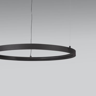 Nova Luce Loop 02 - rundes magnetisches Pendelprofil - Ø 120 x 120 cm - schwarz