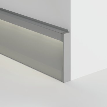 KLUS Olis - Sockelprofil aus Aluminium - 1,4 x 8 cm - silber eloxiert