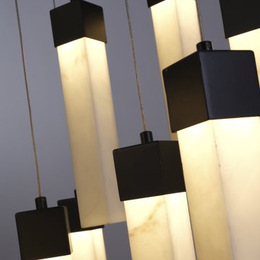 Searchlight Moonbeam - Pendelleuchte - Ø 60 x 180 cm - 67W dimmbare LED inkl - schwarz