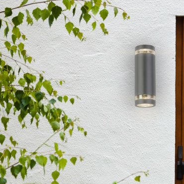 Searchlight Austin - Außenwandleuchte - 8 x 24 cm - IP44 - grau