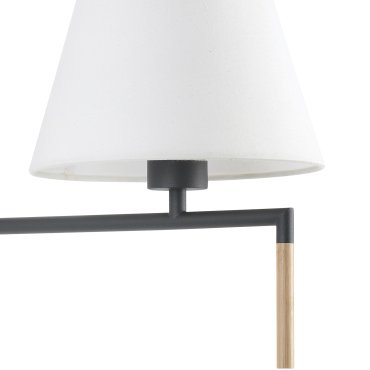 Faro Ron - Wandleuchte mit Schalter - 22 x 37,5 x 21 cm - dunkelgrau und weiß