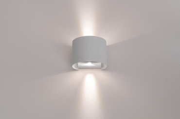 Century Italia Up &amp; Down - Wandleuchte - 13,5 x 12 x 10 cm - 10W LED inkl. - einstellbare Lichtfarbe - IP65 - grau