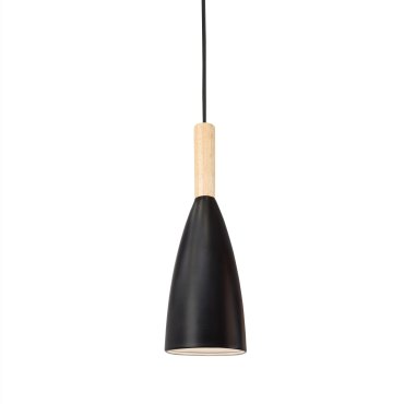 Nova Luce Grant - Pendelleuchte - Ø 9 x 155 cm - schwarz und braun
