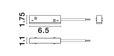 Nova Luce Ultra Slim - Stromanschluss - Verbindung zwischen Schiene und Treiber - schwarz