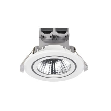 Nordlux Alec 1-Kit - Einbaustrahler - Ø 95 mm, Ø 80 mm Einbaumaß - 3 Stufen Dimmer - 6,1W LED inkl. - IP44 - weiß