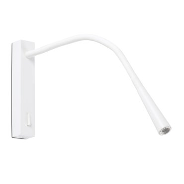 Faro Flin - Wandleuchte mit Schalter - 35,6 x 3,5 x 27,3 cm - 3W LED inkl. - matt weiß