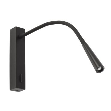 Faro Flin - Wandleuchte mit Schalter - 35,6 x 3,5 x 27,3 cm - 3W LED inkl. - mattschwarz
