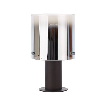 Brilliant Beth - Tischleuchte - Ø 15 x 26 cm - Kaffee und Rauchglas