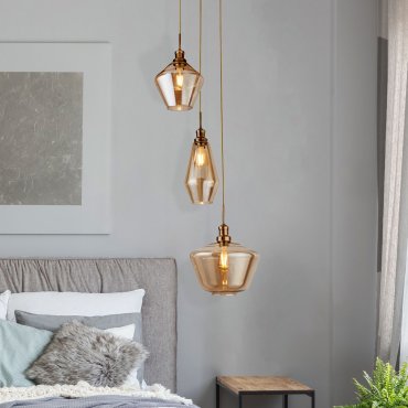Searchlight Mia - Hängeleuchte - Ø 51 x 150 cm - champagner