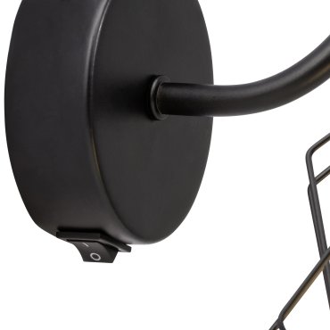 Brilliant Noris - Wandleuchte mit Schalter - 19,5 x 28 x 23,5 cm - schwarz
