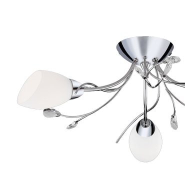 Searchlight Gardenia - Deckenleuchte - 60 x 20 cm - Chrom und Opal