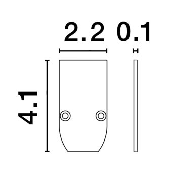 Nova Luce Ultra Slim - Aufputz-Magnetschiene - 2 Endkappen - schwarz