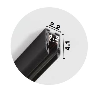 Nova Luce Ultra Slim - Magnetschiene für Aufputzmontage - 200 cm - schwarz
