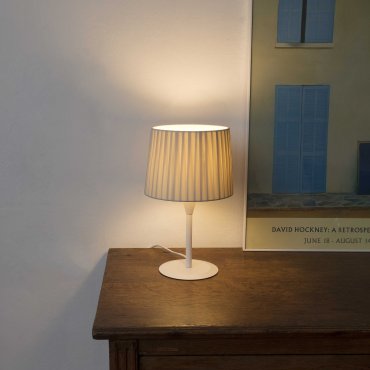 Faro Samba - Tischleuchte - Ø 21,5 x 44,5 cm - beige und weiß