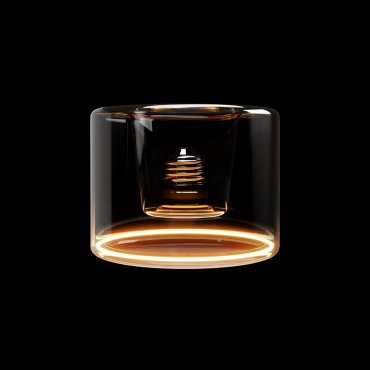 Creative Cables LED-Lampe Ghost Donut - Ø 12 x 9 cm - E27 - 6W dimmbar - 1900K - geräuchert