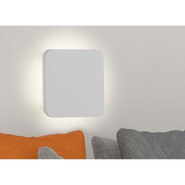 Searchlight Gypsum - überstreichbare Wandleuchte - 15 x 15 cm - 5W LED inkl. - weiß