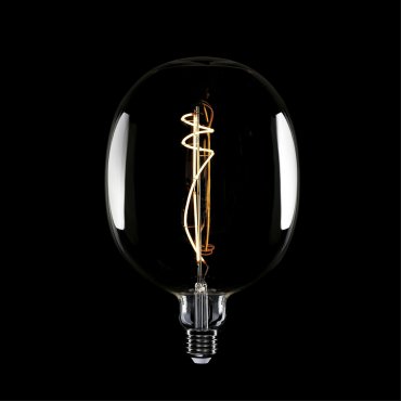 Daylight Italia LED-Lampe Ellipse - Ø 17 x 26,4 cm - E27 - 10W dimmbar - 1800K - geräuchert