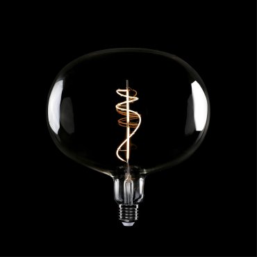 Daylight Italia LED-Lampe Ellipse - Ø 22 x 23,5 cm - E27 - 10W dimmbar - 1800K - geräuchert