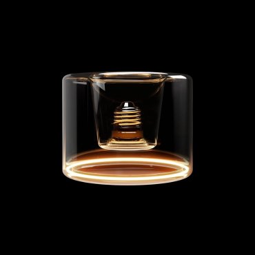 Creative Cables LED-Lampe Ghost Donut - Ø 12 x 9 cm - E27 - 6W dimmbar - 2200K - transparent