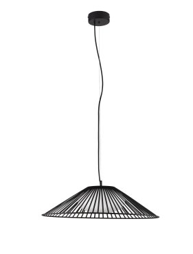 Nova Luce Brume - Hängelampe - Ø 60 x 148 cm - 21W LED inkl. - matt schwarz