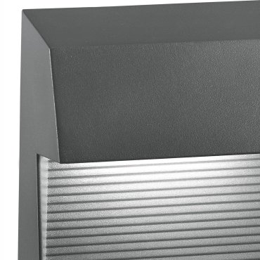 Nova Luce Krypton - Außenwandleuchte - 15 x 7,5 x 15 cm - 6W LED inkl. - IP54 - dunkelgrau