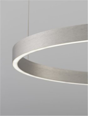Nova Luce Elowen - Pendelleuchte - Ø 80 x 150 cm - 77W dimmbare LED inkl - silber