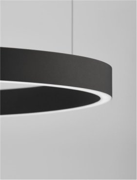 Nova Luce Sting - Hängeleuchte - Ø 80 x 150 cm - 50W dimmbare LED inkl. - schwarz