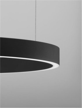 Nova Luce Elowen - Hängeleuchte - Ø 60 x 150 cm - 60W dimmbare LED inkl. - schwarz