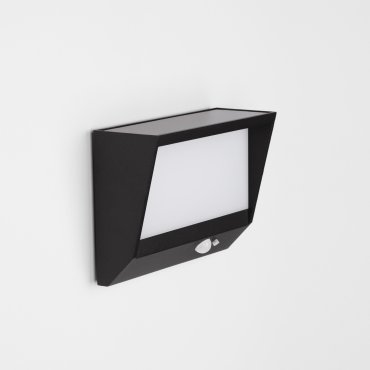 Nova Luce Valor - Außen-Solar-Wandleuchte mit Bewegungsmelder - 18,6 x 14 x 7,2 cm - 2W LED inkl. - IP65 - dunkel anthrazit