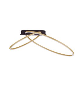 Nova Luce Kiklos - Deckenleuchte - Ø 72 x 30 cm - 42W dimmbar LED inkl. - Messing Gold