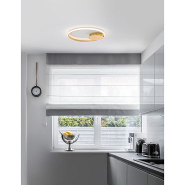 Nova Luce Fuline - Deckenleuchte - Ø 50 x 5 cm - 32W dimmbare LED inkl. - gold