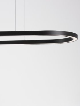 Nova Luce Cuppe - Pendelleuchte - 120 x 35 x 200 cm - 58W dimmbare LED inkl - schwarz